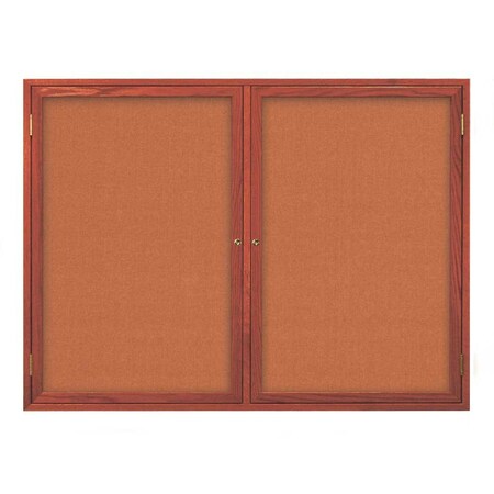 United Visual Products Open Faced Traditional Rounded Corkboard UV643ARC-BLACK-ULTMAR
